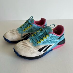 Reebok Nanox2 Floatride Size 6 Multicolor Athletic Shoes